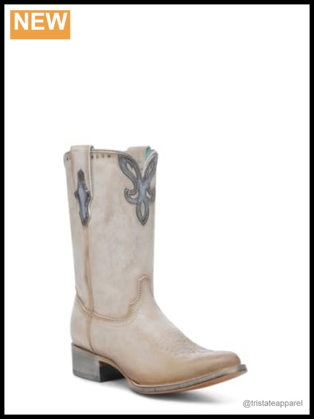 Corral Leather Western Boots Mid-Calf Pull-On Cowboy Sz?